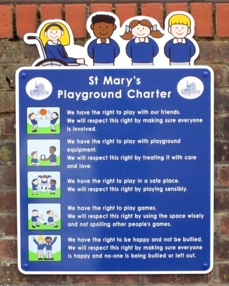 school playground sign